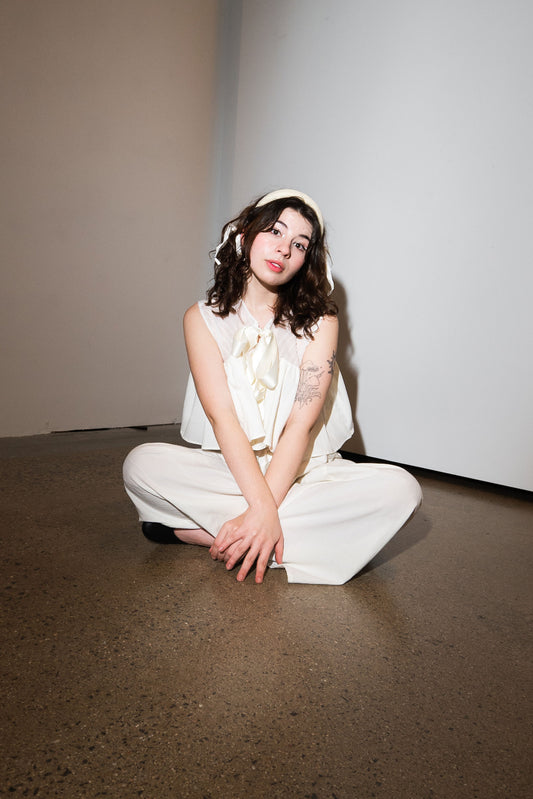 Bleuetière Top - Sheer White